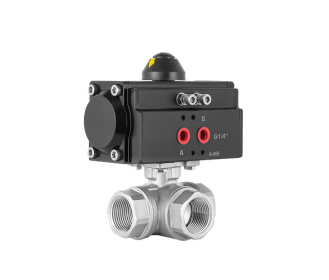 BV-331FL/FT Кран шаровой трехходовой с пневмоприводом RPA