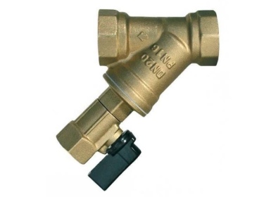 Фильтр наклонный Ру16 с промывочным краном--латунь